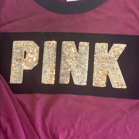 Victoria Secret (Pink) Burgendy Long Sleeve - Picture 2 of 3